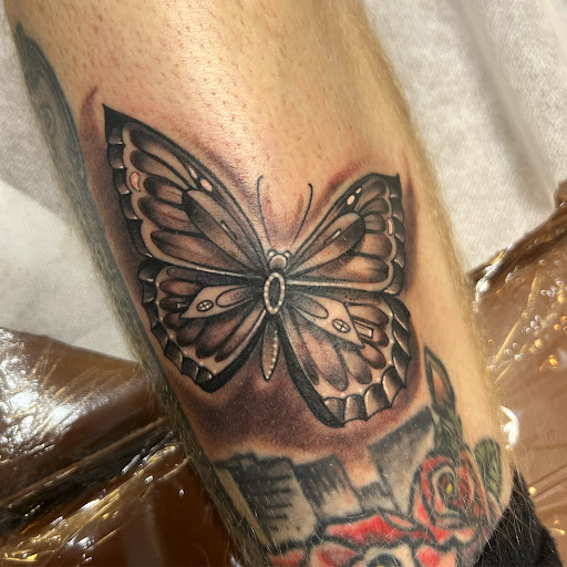 Explore pool tattoo ideas, creative tattoo ideas in Redmond, available at Four Flames Tattoo Studio