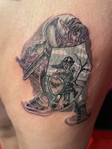 Explore medusa tattoo ideas thigh, creative tattoo ideas in New York, available at Redink Tattoo Studio