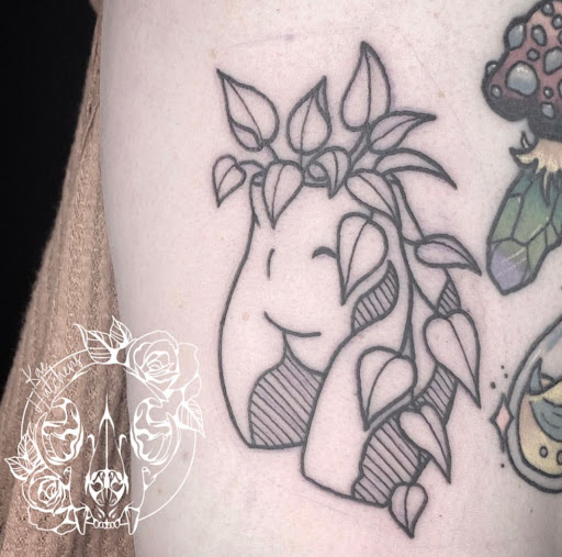 Explore neo trad tattoo ideas, creative tattoo ideas in Bloomington, available at Crystal Moon Body Arts