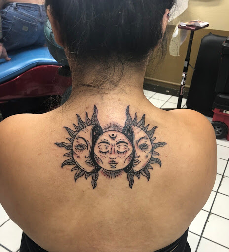 Explore small sunshine tattoo ideas, creative tattoo ideas in Corpus Christi, available at Electra Art