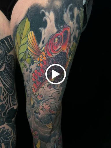 Explore portrait tattoo sleeve ideas, creative tattoo ideas in Albuquerque, available at Blacklist Tattoo Parlour Tattoo Shop in Albuquerque