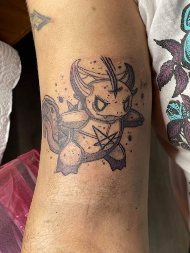 Explore negative space tattoo ideas, creative tattoo ideas in Fort Worth, available at Darkside of Texas Tattoo & Piercing
