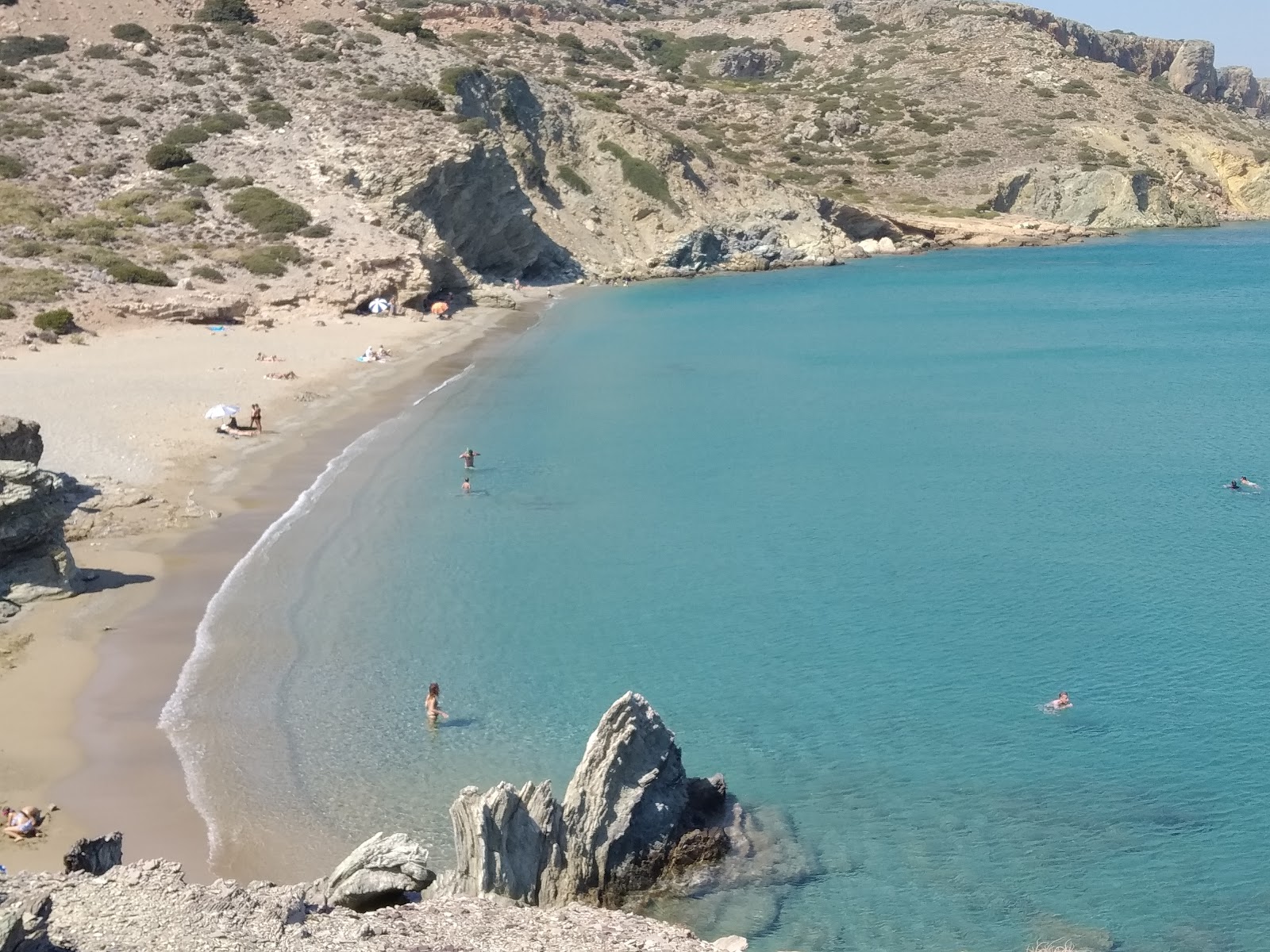 Foto von Itanos Strand mit kleine bucht