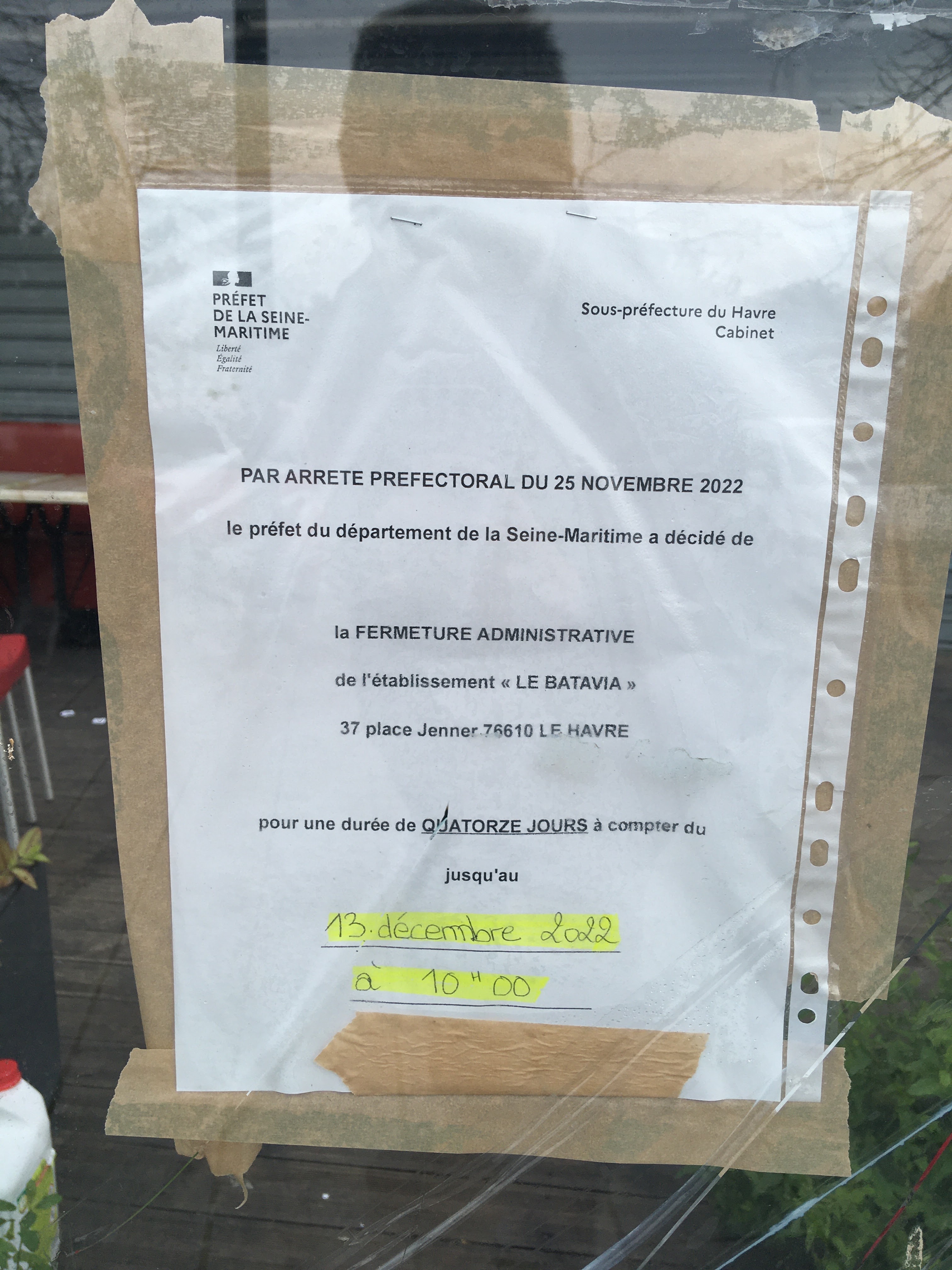 Photo n° 1 de l'avis de Gabin_Lamy_. fait le 30/11/2022 à 11:30