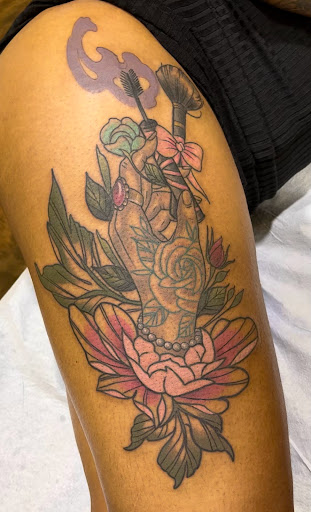 Explore eye tattoo ideas for guys, creative tattoo ideas in Marietta, available at The Queen Bee Tattoo and Piercing Parlour