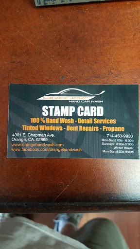 Car Wash «Orange Hand Car Wash and Detailing», reviews and photos, 4301 E Chapman Ave, Orange, CA 92869, USA
