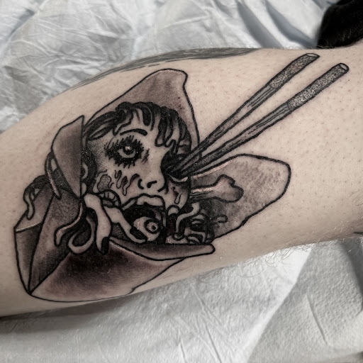 Explore radiohead tattoo ideas, creative tattoo ideas in Buffalo, available at True Gloom Tattoo Studio