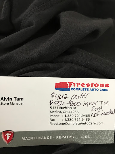 Tire Shop «Firestone Complete Auto Care», reviews and photos, 5131 Buehlers Dr, Medina, OH 44256, USA