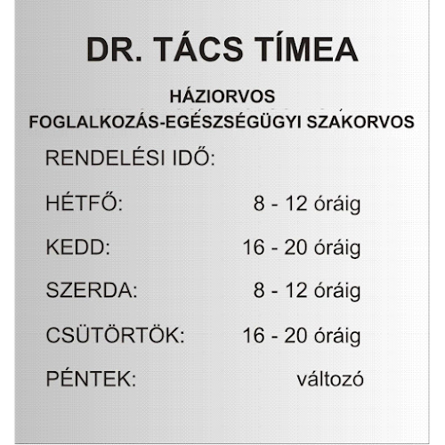 Dr. Tács Tímea - Orvos