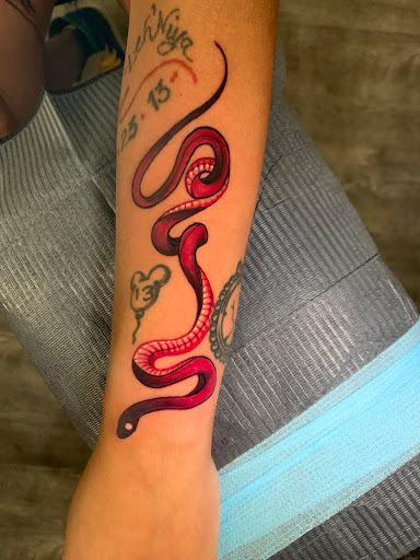 Explore maple leaf tattoo ideas, creative tattoo ideas in Atlanta, available at Iron Palm Tattoos & Body Piercing Atlanta