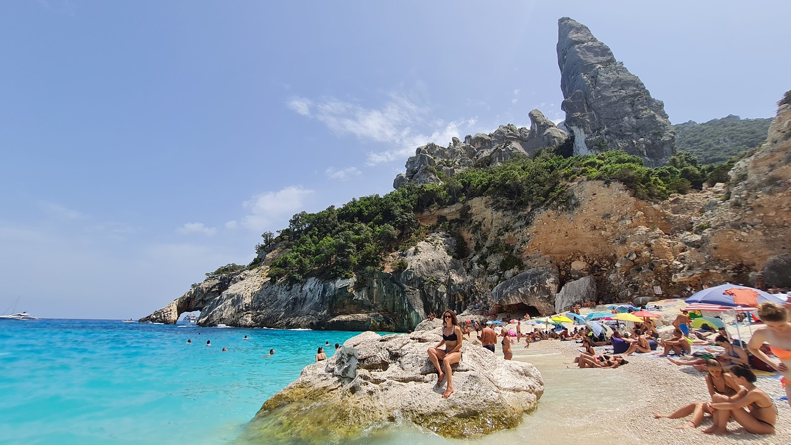 Photo of Cala Goloritze surrounded by mountains