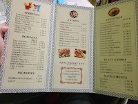 Menu du Restaurant El Baraka à Nevers