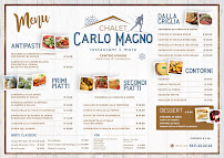 Menu du Chalet Carlo Magno à Campo Carlo Magno