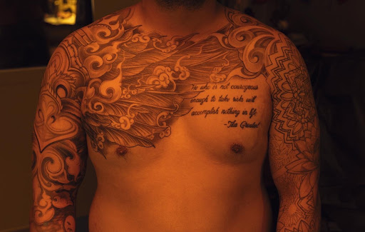 Explore heart attack tattoo ideas, creative tattoo ideas in Hudson, available at The Bohemian Social Club