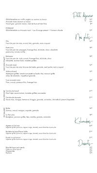 Menu / carte de La Perruche à Aix-en-Provence