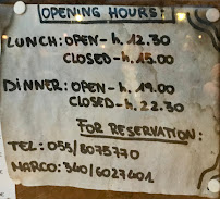 Restaurant Osteria il Campanellino à Barberino Val d'Elsa (le menu)