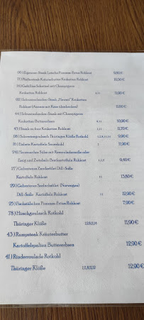 Menu / carte de Gaststätte Zur Scharfen Ecke à Sangerhausen