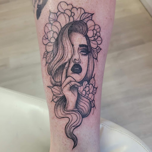 Explore memorial tattoo ideas for men, creative tattoo ideas in Easley, available at Peach Pit Tattoo