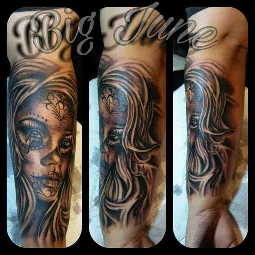 Explore crest tattoo ideas, creative tattoo ideas in Denver, available at Denvers Competitive Ink