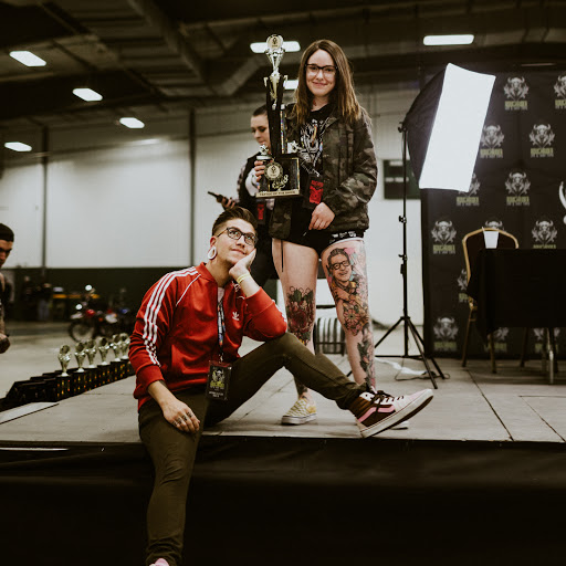 Explore colored tattoo sleeve ideas, creative tattoo ideas in Bismarck, available at Alchemist Tattoo & Body Piercing