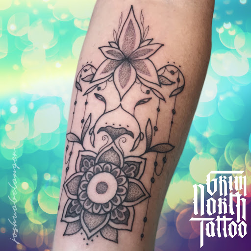 Explore automotive tattoo sleeve ideas, creative tattoo ideas in Portsmouth, available at Grim North Tattoo and Piercing