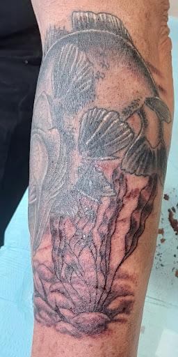 Explore jesus on the cross tattoo ideas, creative tattoo ideas in Richmond, available at Redwoods Wild Side Tattoo