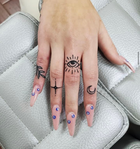 Explore sleeve tattoo filler ideas, creative tattoo ideas in Toledo, available at 4 Nineteen Ink