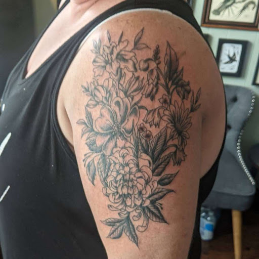 Explore elephant tattoo ideas for females, creative tattoo ideas in Lawrence, available at Standard Electric Tattooing