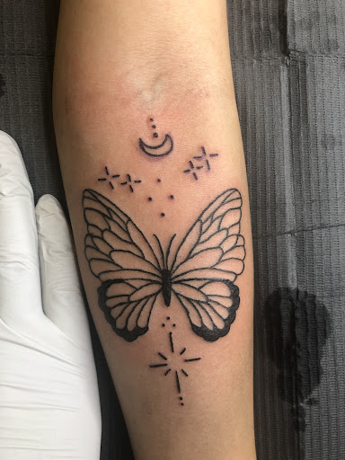 Explore cute frog tattoo ideas, creative tattoo ideas in Harrisonburg, available at Liberty Street Tattoos