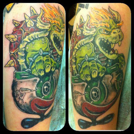 Explore car mechanic tattoo ideas, creative tattoo ideas in Dallas, available at Black Anchor Studios