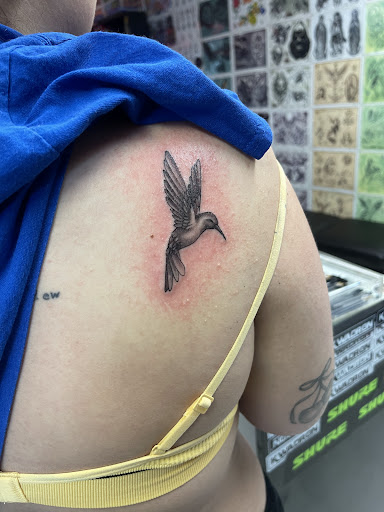 Explore left chest tattoo ideas, creative tattoo ideas in Spring, available at Late Nite Tattoos