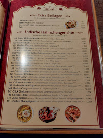 Menu / carte de Anjali Indian Restaurant à Dresden