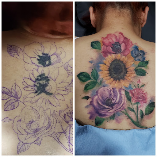 Explore star tattoo ideas, creative tattoo ideas in Colton, available at knuckleheads tattoo
