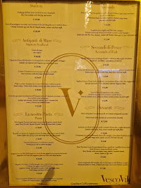 Menu / carte de Ristorante VescoVile à Arezzo
