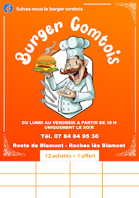 Menu / carte de Burger Comtois à Roches-lès-Blamont