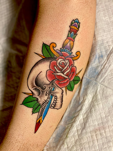 Explore simple skull tattoo ideas, creative tattoo ideas in Modesto, available at Inkwell Tattoo