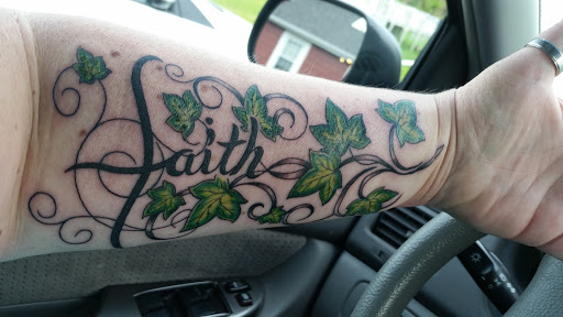 Explore elbow tattoo ideas men, creative tattoo ideas in Middleboro, available at Darkside Kustoms
