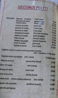 Trattoria Capitello Della Cocca à Castelgomberto menu