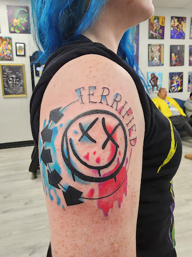 Explore blacked out tattoo ideas, creative tattoo ideas in Lombard, available at New Hope Tattoo