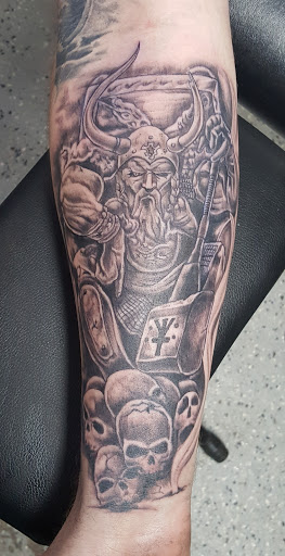 Explore collarbone tattoo ideas for men, creative tattoo ideas in Wichita, available at Body Canvas Tattooing