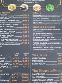 Pizzeria La Trattoria à Montceau-les-Mines (le menu)