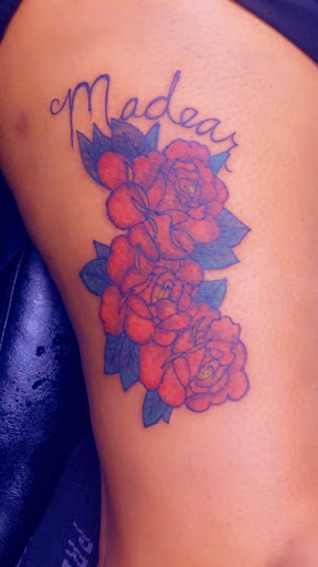 Explore outdoorsman tattoo ideas, creative tattoo ideas in Stafford, available at Tattooz By King