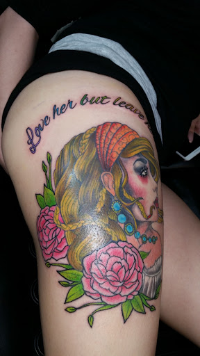 Explore just keep swimming tattoo ideas, creative tattoo ideas in London, available at Distinction Tattoo Studio