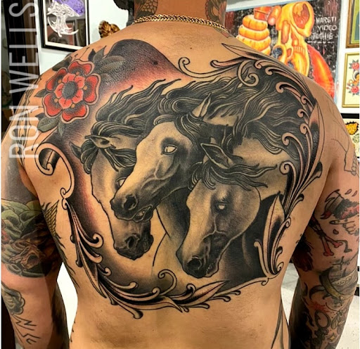 Explore tomahawk tattoo ideas, creative tattoo ideas in Providence, available at The Torchbearer Tattoo