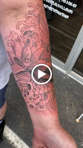 Explore blackwork tattoo ideas, creative tattoo ideas in Goose Creek, available at Red Kirin Tattoo