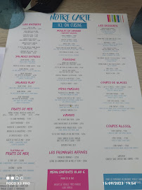 Restaurant de fruits de mer Chez Bastien à Saint-Jean-de-Monts (le menu)
