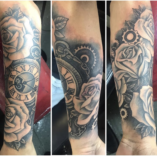 Explore japanese tattoo ideas for men, creative tattoo ideas in Arabi, available at Never Enough Tattoo & Body Piercing