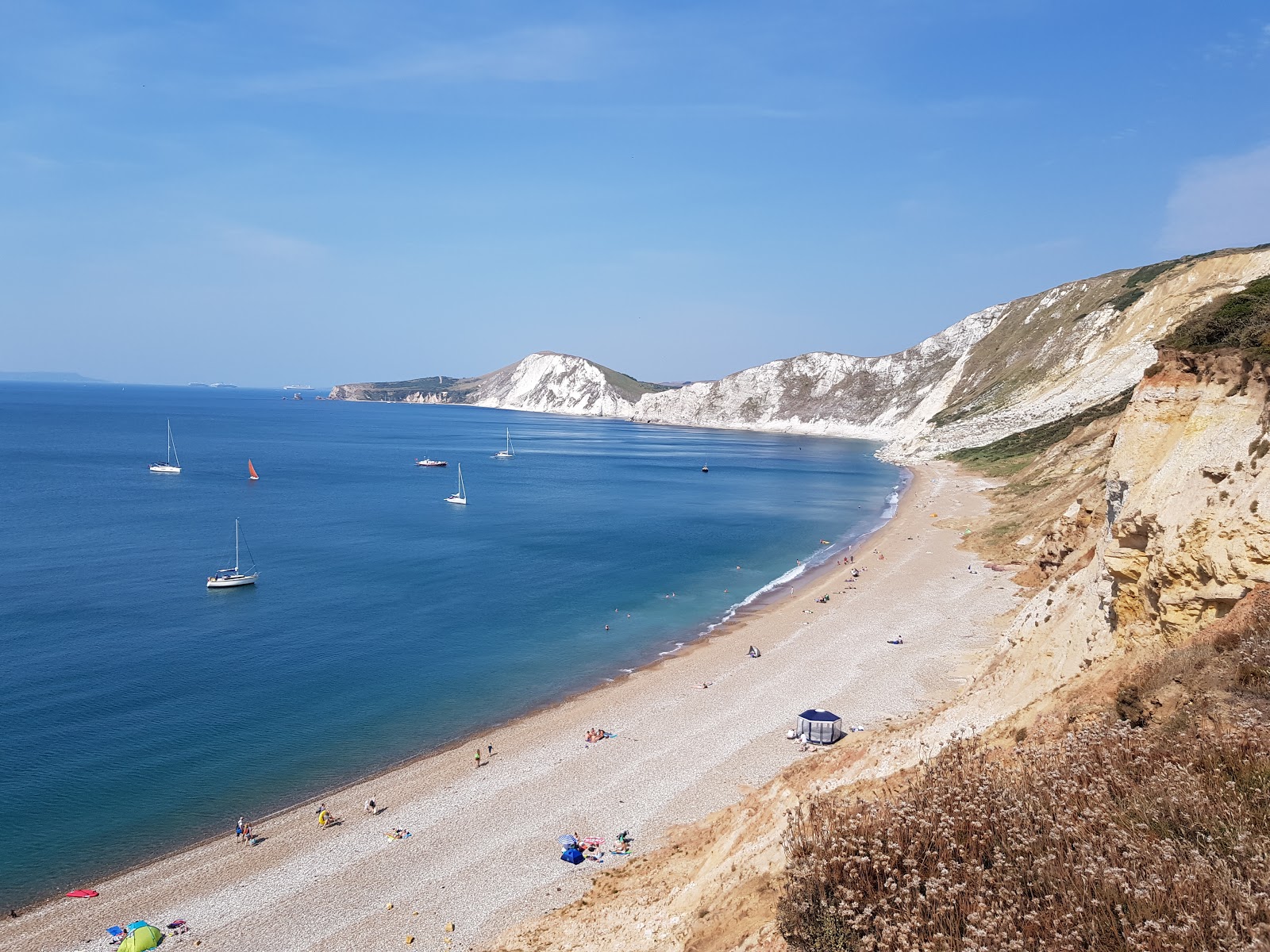 Zdjęcie Worbarrow beach poparte klifami