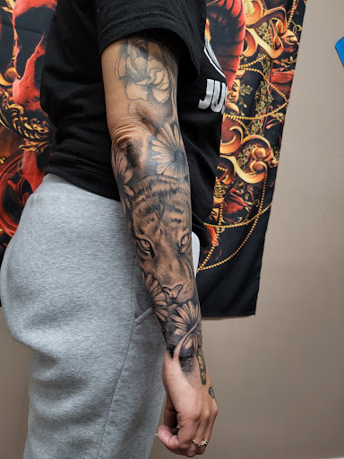 Explore face tattoo ideas black male, creative tattoo ideas in Pasadena, available at Outlaw Art Gallery and Tattoos