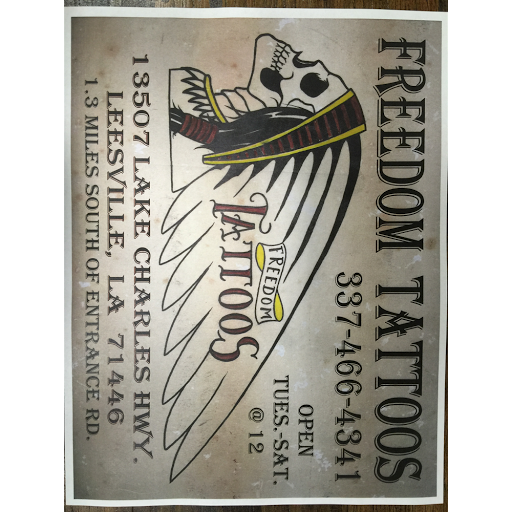 Tattoo Shop «Freedom Tattoos LLC», reviews and photos, 13507 Lake Charles Hwy, Leesville, LA 71446, USA